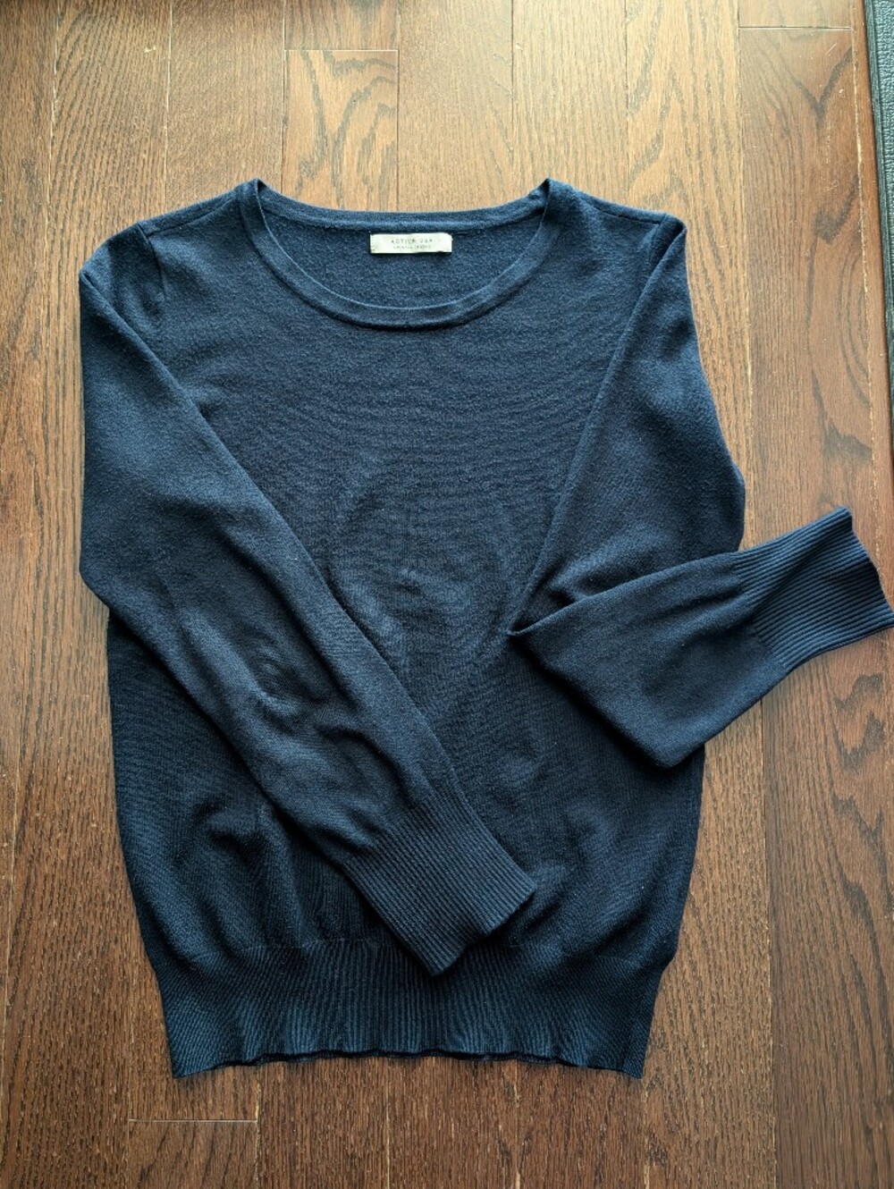 Navy Blue Scoop Crewneck Sweater - Free In A Bundle Of 3 Items!